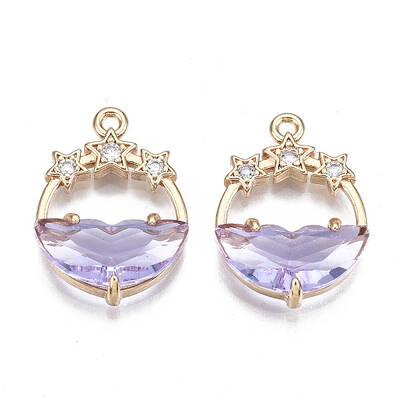 Faceted Transparent Glass Pendants