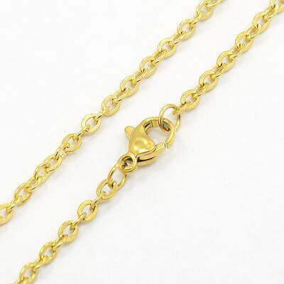 Unisex Casual Style 304 Stainless Steel Cable Chain Necklaces