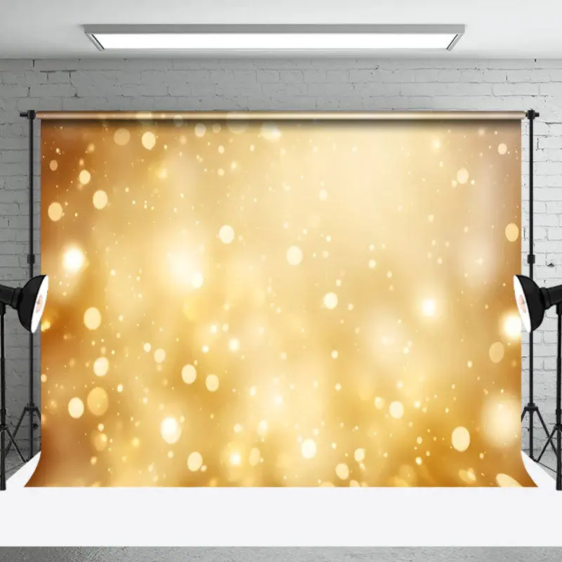 Aperturee Bokeh Golden Glitter Christmas Celebration Backdrop - Aperturee