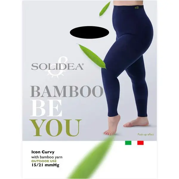 Solidea Be You Bamboo Icon Curvy Shaping Leggings Black 1S XL