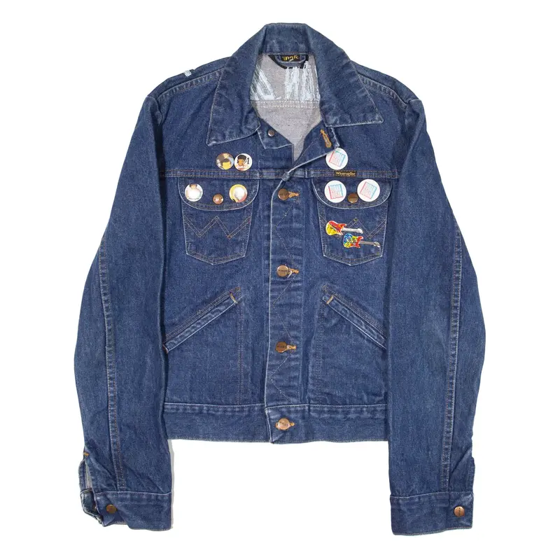 WRANGLER Customised Duran Duran Blue Denim Jacket XS