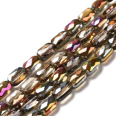 Transparent Electroplate Glass Beads Strands