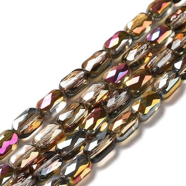 Transparent Electroplate Glass Beads Strands