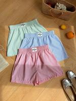 Women's Striped Print Shorts, Soft Comfy Breathable Pastel Shorts for Daily Wear, Shorts for Women, Shorts for All Seasons