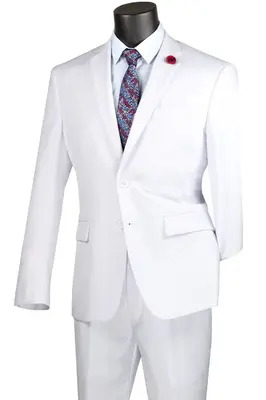 2 Piece Suit    Vinci Men's Classic Business Wool Suit - 2 Piece Executive Suit