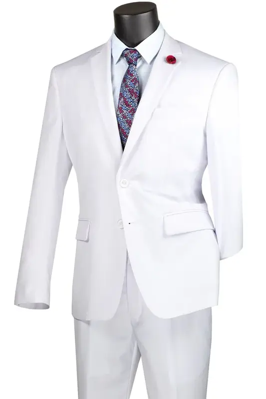 2 Piece Suit    Vinci Men's Classic Business Wool Suit - 2 Piece Executive Suit