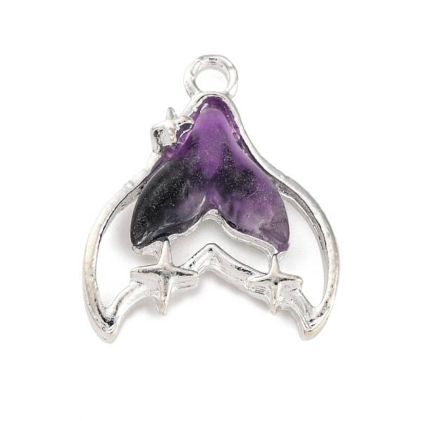 Rack Plating Alloy Resin Pendants