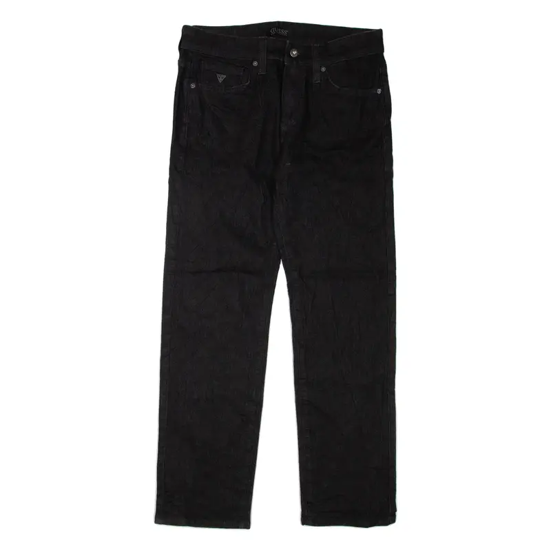 GUESS Womens Jeans Black Regular Straight W30 L29