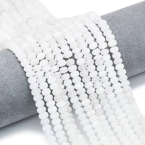 Natural White Jade Beads Strands