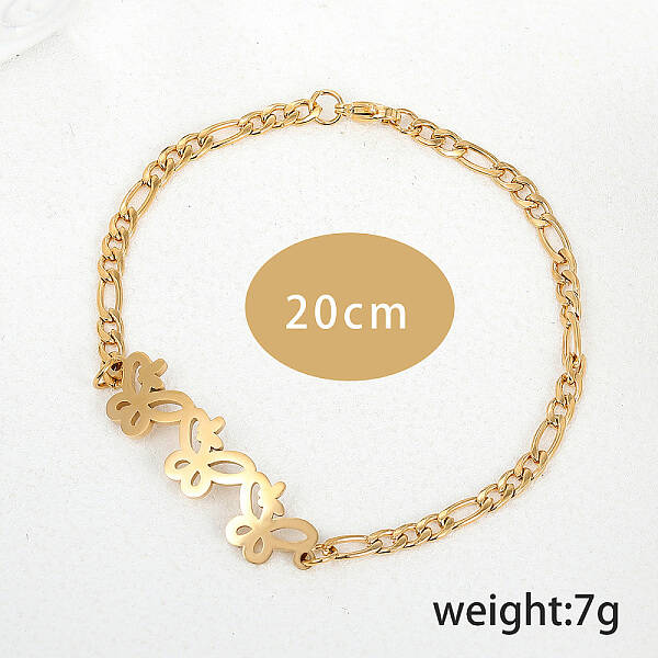 Stainless Steel Figaro Chains Bracelets