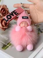 Cute Cartoon Plush Doll Design Keychain, Fashionable Keychain for Women & Men, Trendy All-match & Exquisite Keychain for Birt...