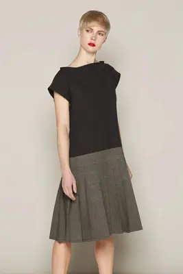 Brigit Dress (Black & Grey) | size: XS