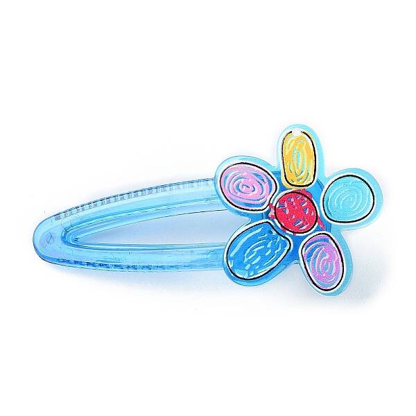 Flower Acrylic Alligator Hair Clips