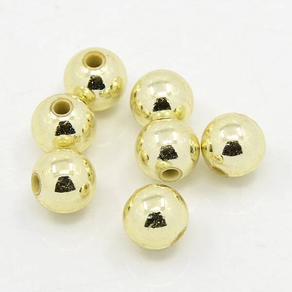 Plating Plastic Acrylic Round Beads