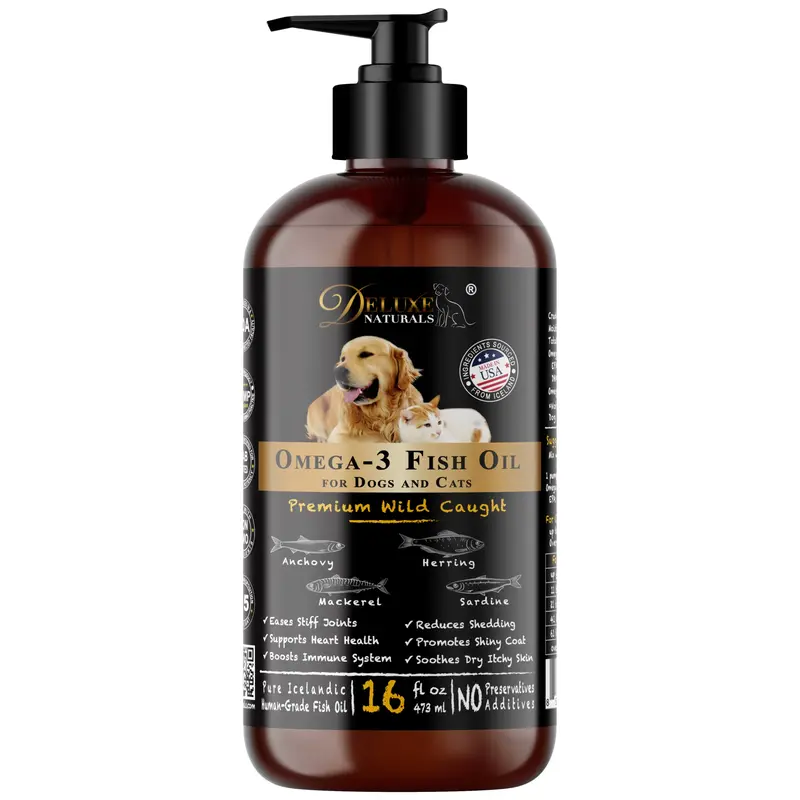 Deluxe Naturals Omega-3 Fish Oil for Dogs and Cats