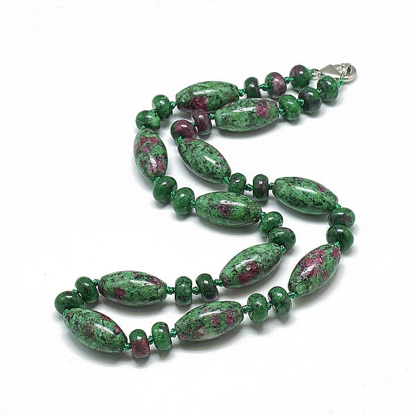 Natural Ruby in Zoisite Beaded Necklaces