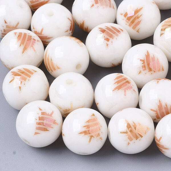 Christmas Opaque Glass Beads