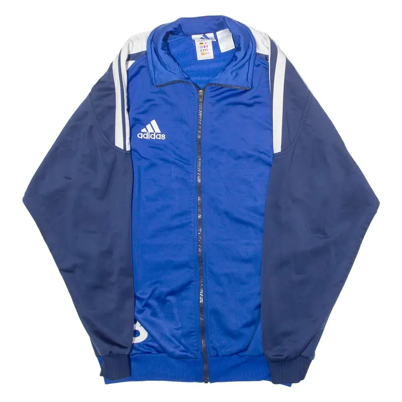 ADIDAS FC Moutier #8 Mens Track Jacket Blue Colourblock XL
