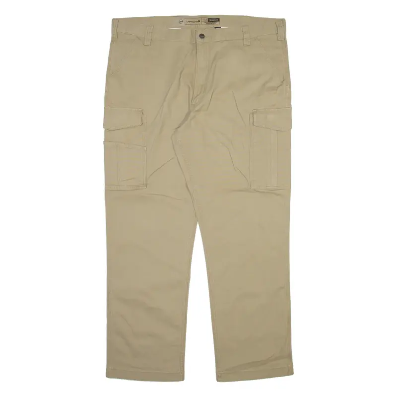 CARHARTT Cargo Mens Trousers Beige Relaxed Straight W42 L32