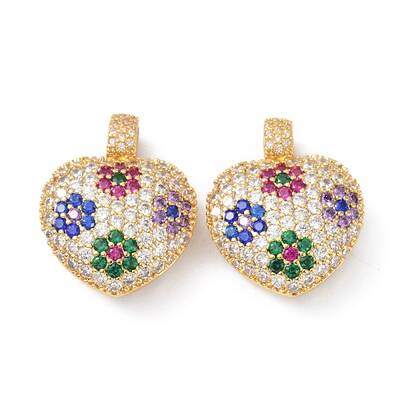 Brass Cubic Zirconia Pendants