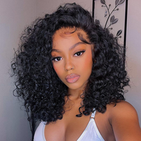 Celie Hair Invisible Hairline 100% Human Hair  3 IN 1 Bouncy Deep Burmese curly Adjustable drawstring  Half Wig V-part Wig Se...