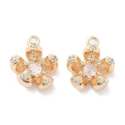 Brass Micro Pave Cubic Zirconia Charms