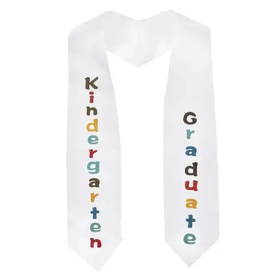 GraduationMall Unisex Preschool Kindergarten Printed Graduation Stole Graduation Sash Class of 2025