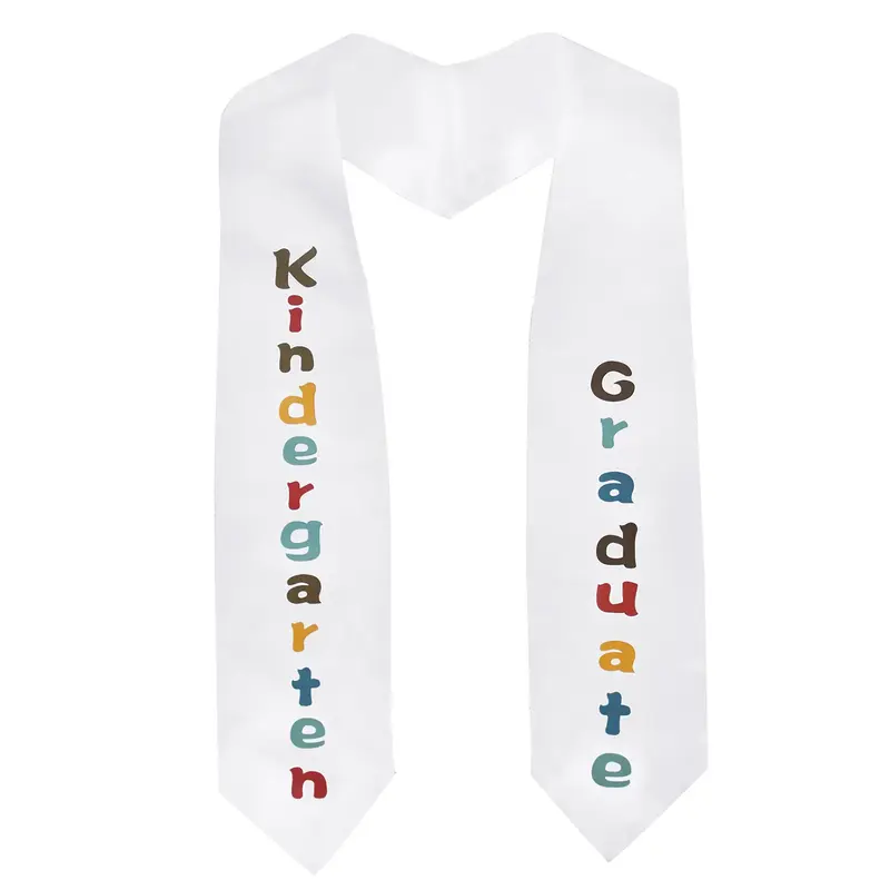 GraduationMall Unisex Preschool Kindergarten Printed Graduation Stole  Graduation Sash Class of 2025