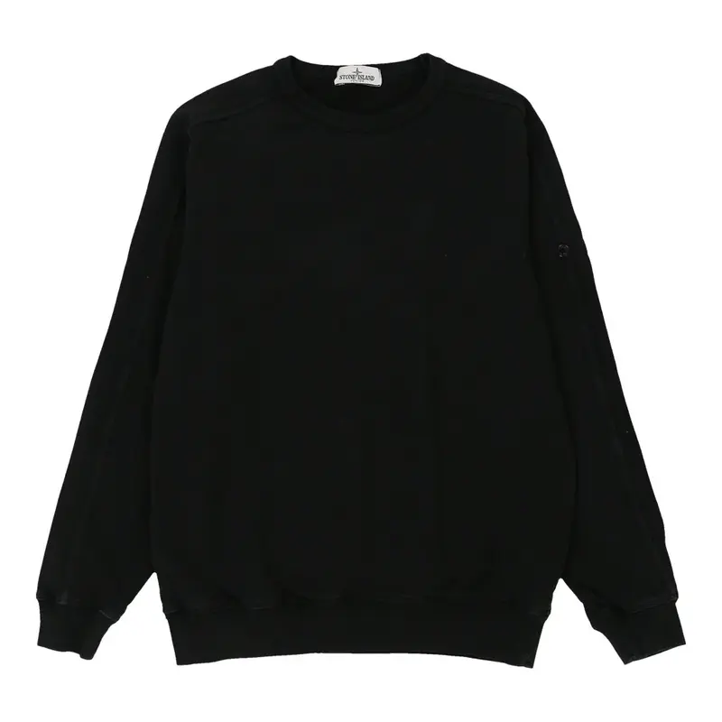 14 Years Stone Island Jumper - Medium Black Cotton Blend | Size: medium