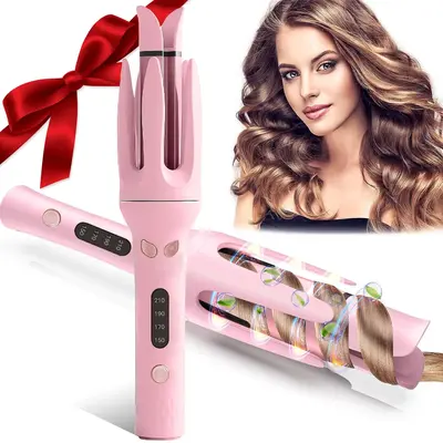 Electric Heated 28mm Hair Curler, 4 Heat Levels Hair Curling Iron, Professional Long-lasting Electric Big Wave Hair Styling T...