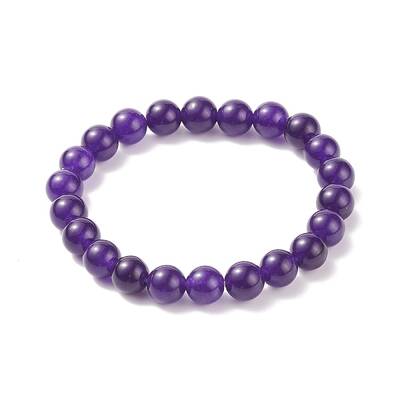 Natural Jade Beaded Stretch Bracelet