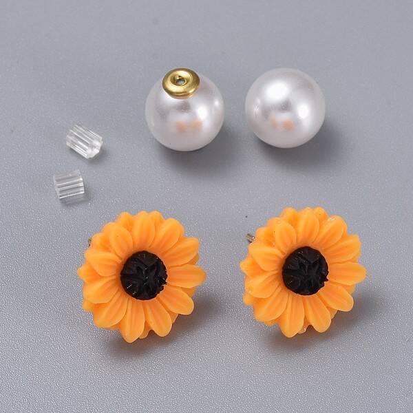 Resin Stud Earrings