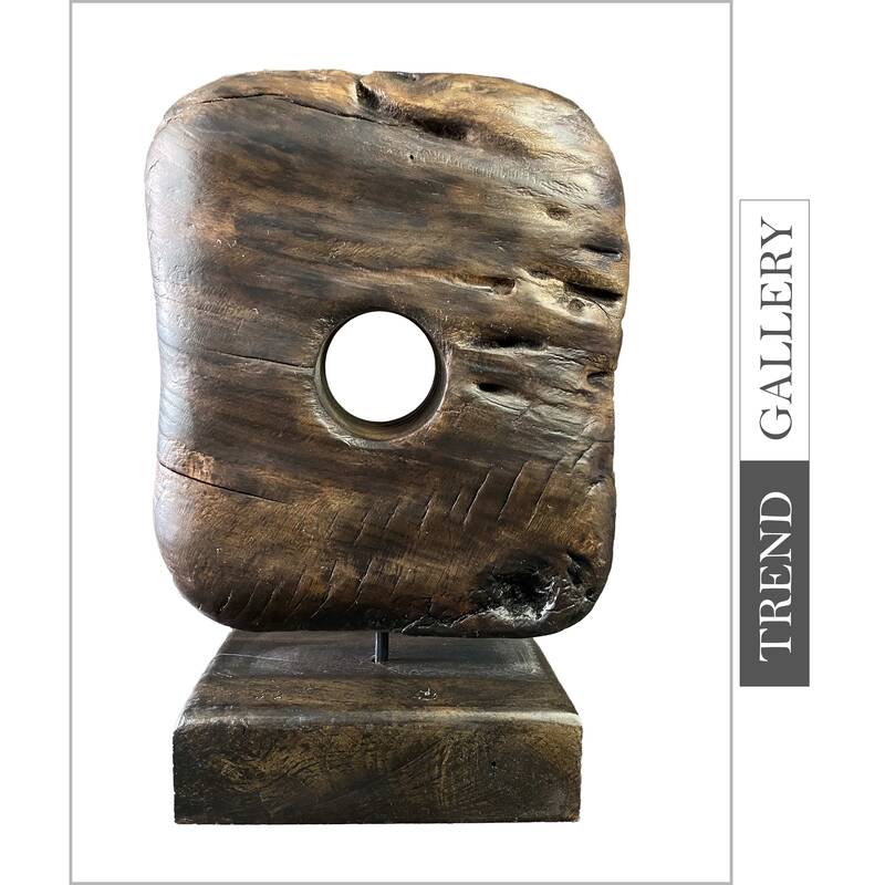 Abstract Wood Sculpture Art Hand Carved Statue Wood Statue Carving Sculpture Figurine Desktop Table Ornament | AMULET 19.6&qu...