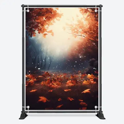 Fall Maple Leaf Autumn Forest Backdrop For Photo - Aperturee