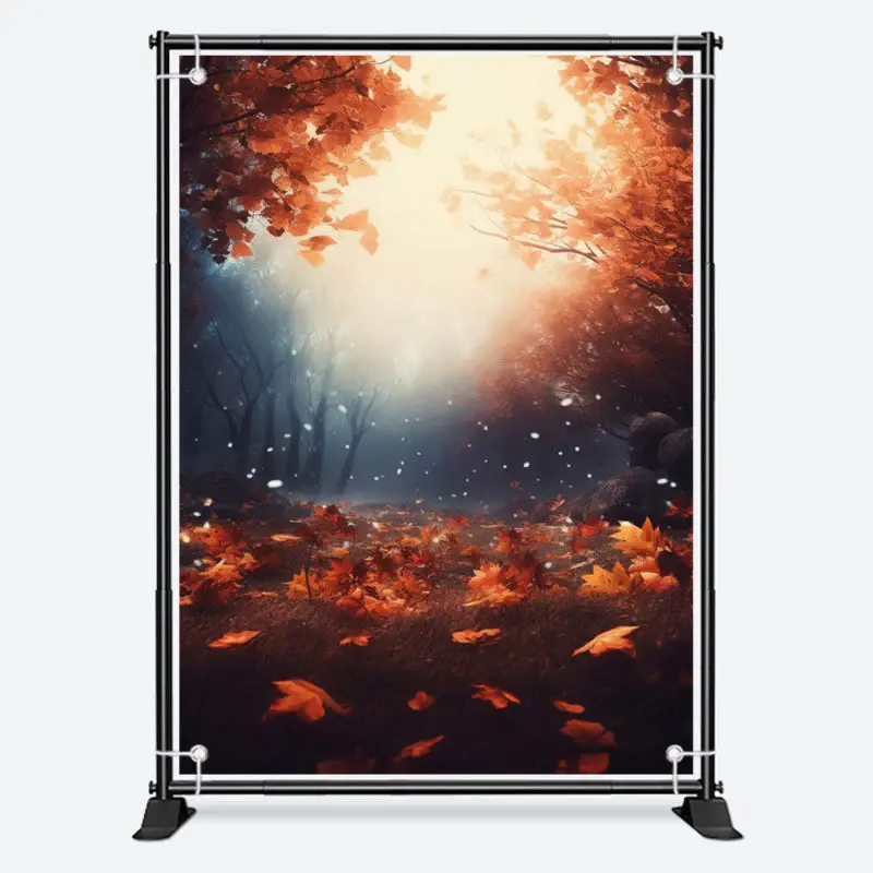 Fall Maple Leaf Autumn Forest Backdrop For Photo - Aperturee