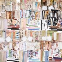 Vintage Material Paper Packaged with Black Ribbon, 85pcs/set Handmade Material Suitable for DIY Crafts, Sticker Packs, Gift W...