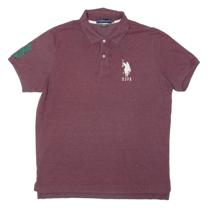 US POLO ASSN Mens Polo Shirt Maroon L