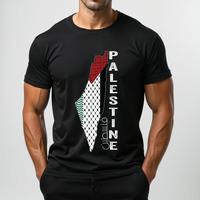Ootd T Shirt PALESTINE Casual Graphic Printed short Sleeve T-Shirt for Men Women