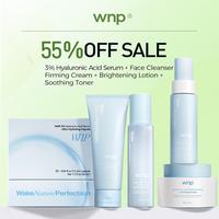 [WNP Official] All-in-One Skincare SET | Cleanser + Toner + HA Serum + Lotion + Moisturizer | 4D Hyaluronic Acid, 99% Niacina...