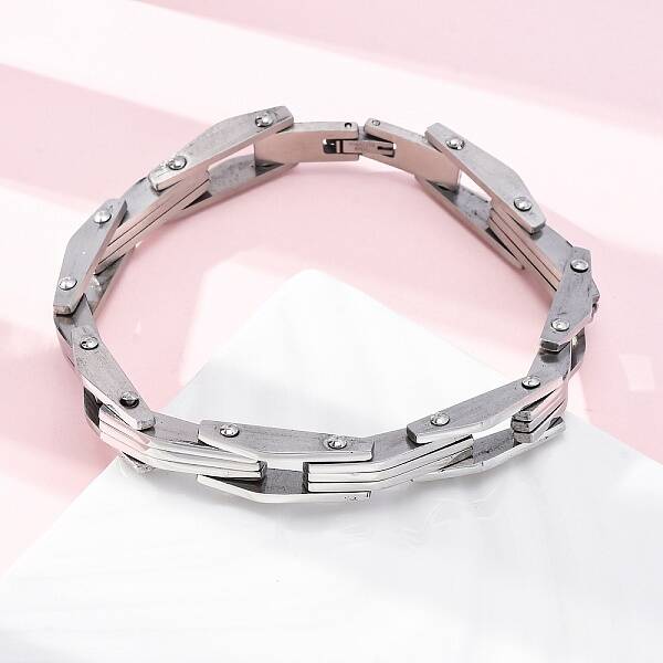 304 Stainless Steel Link Chain Bracelets for Women Men