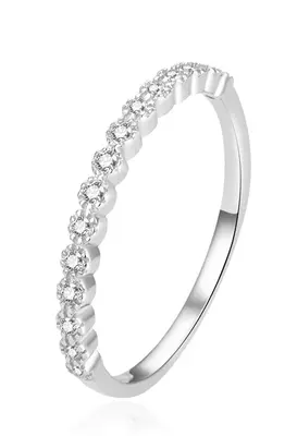 Beneto Fine silver ring with zirconia AGG362 - Circuit: 54 mm