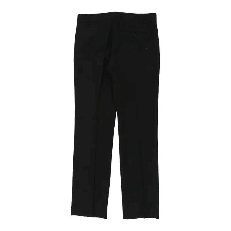 Paul Smith Trousers - 34W UK 14 Black Wool Blend