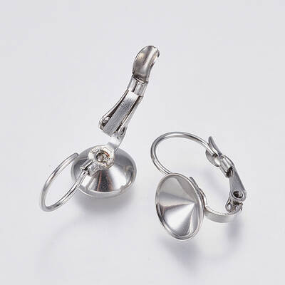 Tarnish Resistant 304 Stainless Steel Leverback Earring Settings