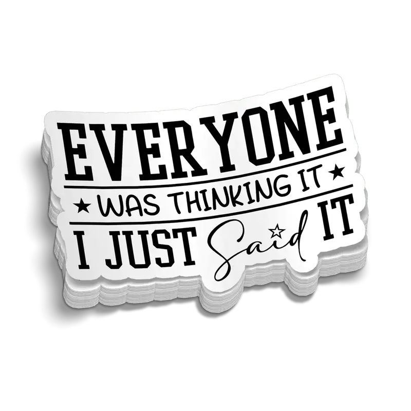 Thinking It  Hard Hat Decal