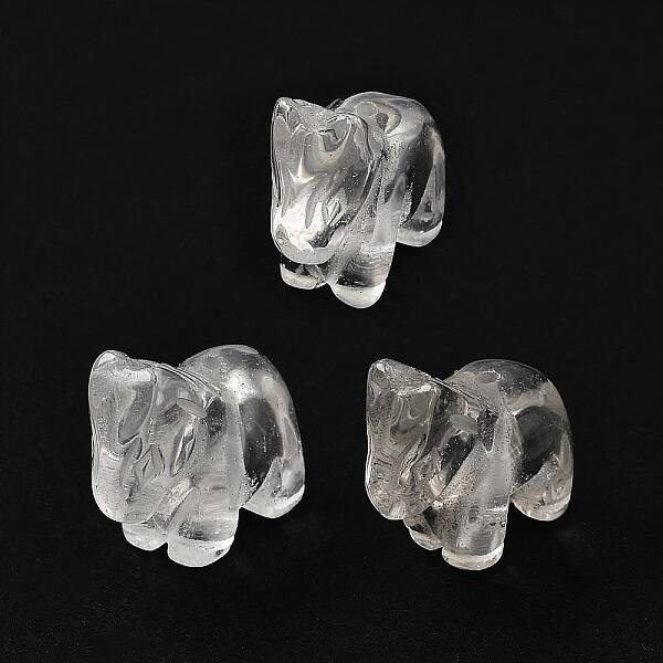 Chinese Zodiac Natural Quartz Crystal Carved Beads