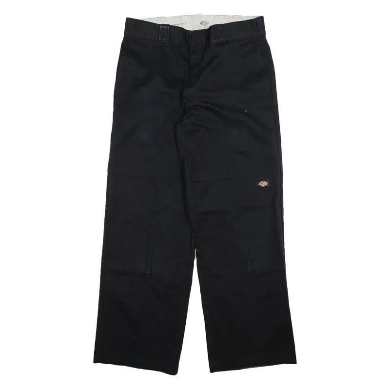 DICKIES Mens Trousers Black Loose Straight W32 L29
