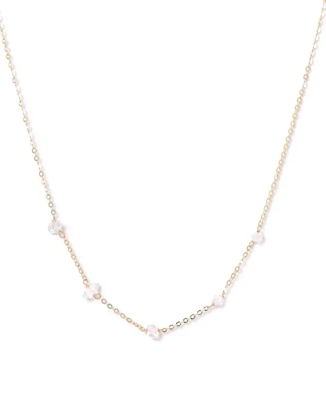Cinq Herkimer Necklace | Metal Color: Gold