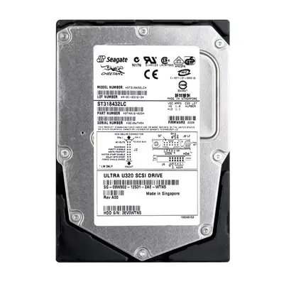 9W902 Dell 18GB Ultra-320 SCSI 15000 3.5-inch Hard Drive