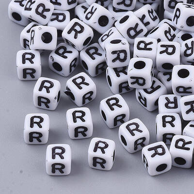 White Opaque Acrylic Beads