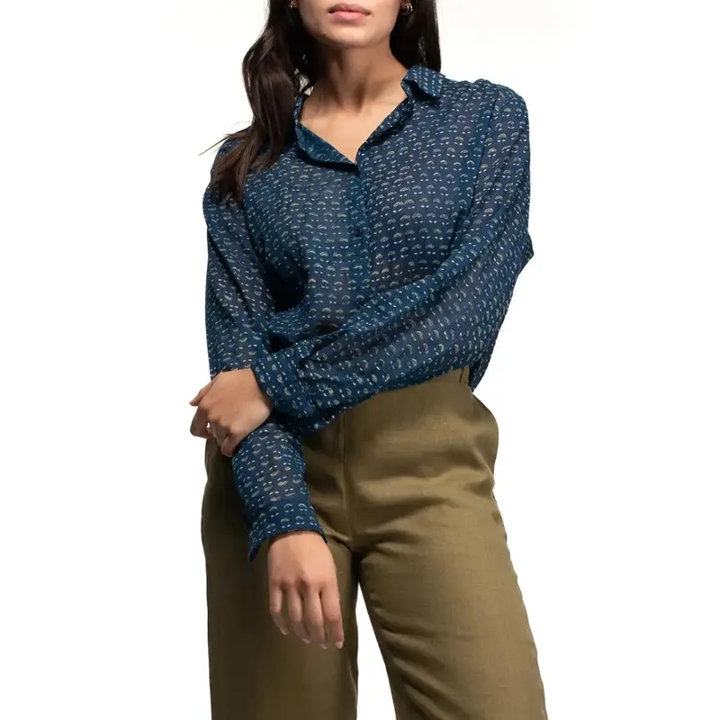 Hera Shirt | Color: Indian Teal | Size: L